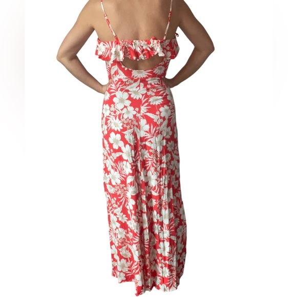 BNWT Red Floral Print Summer Dress - Picture 3 of 9